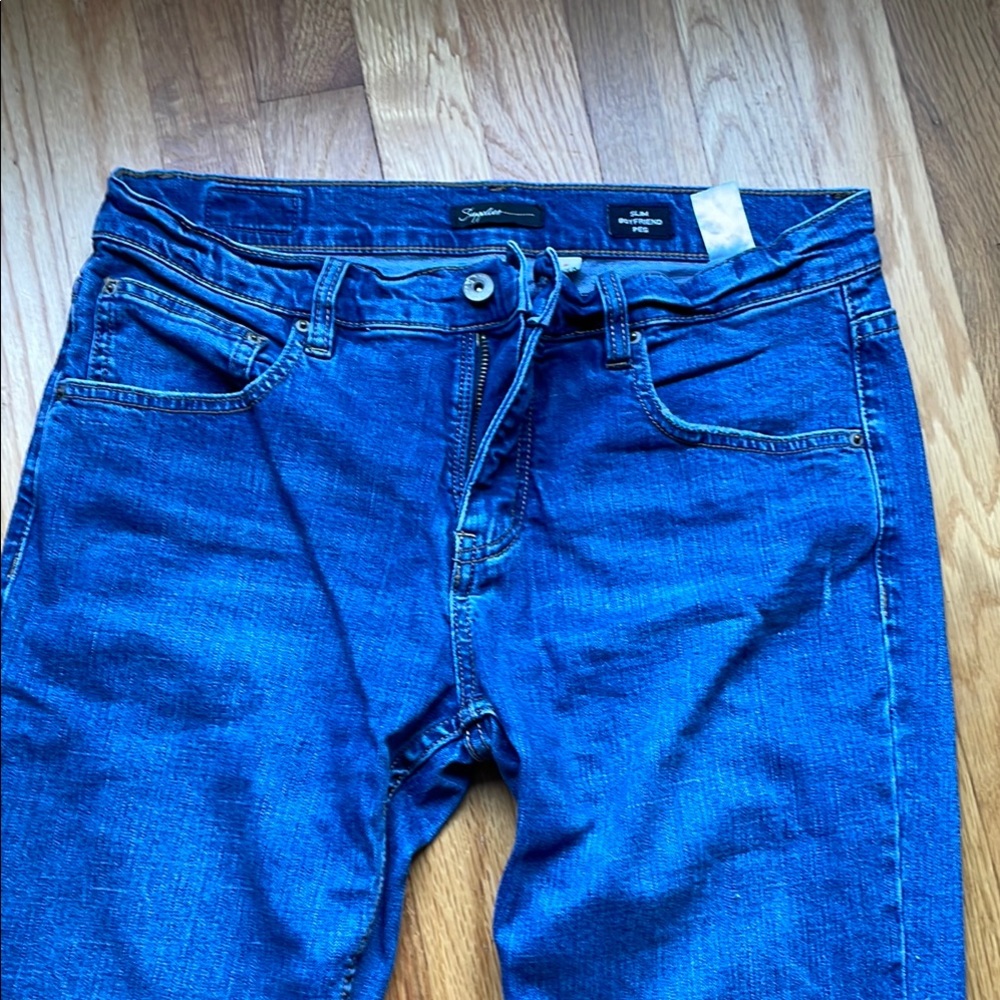 Supplies by Union Bay straight leg jeans.